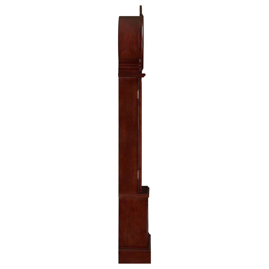 Narcissa Grandfather Clock with Chime Brown Red