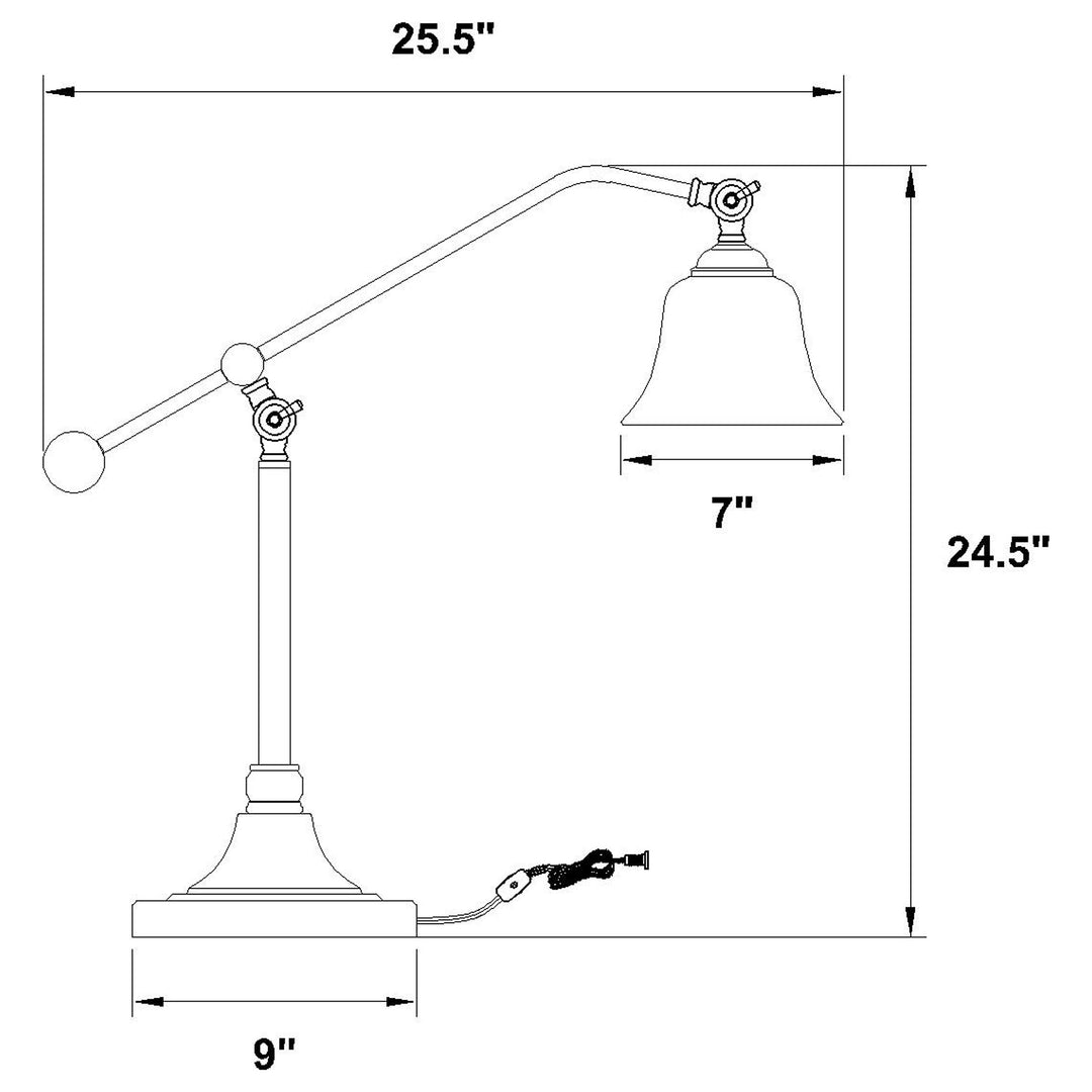 Eduardo Bell Shade Table Lamp Dark Bronze