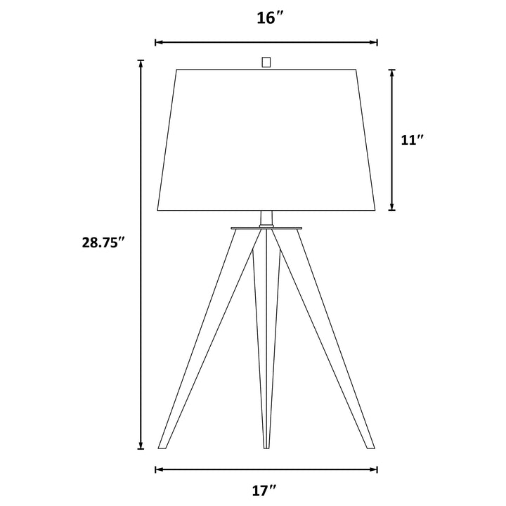 Sabat Tripod Base Table Lamp Black and Light Grey