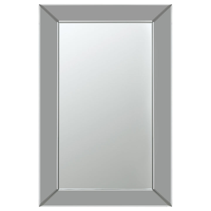 Pinciotti Rectangular Beveled Wall Mirror Silver