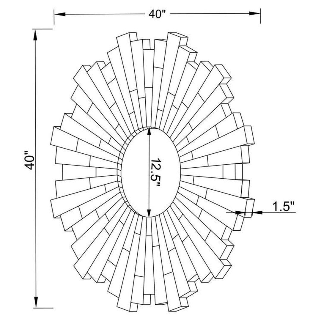 Danika Sunburst Circular Mirror Silver