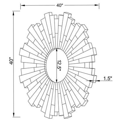 Danika Sunburst Circular Mirror Silver