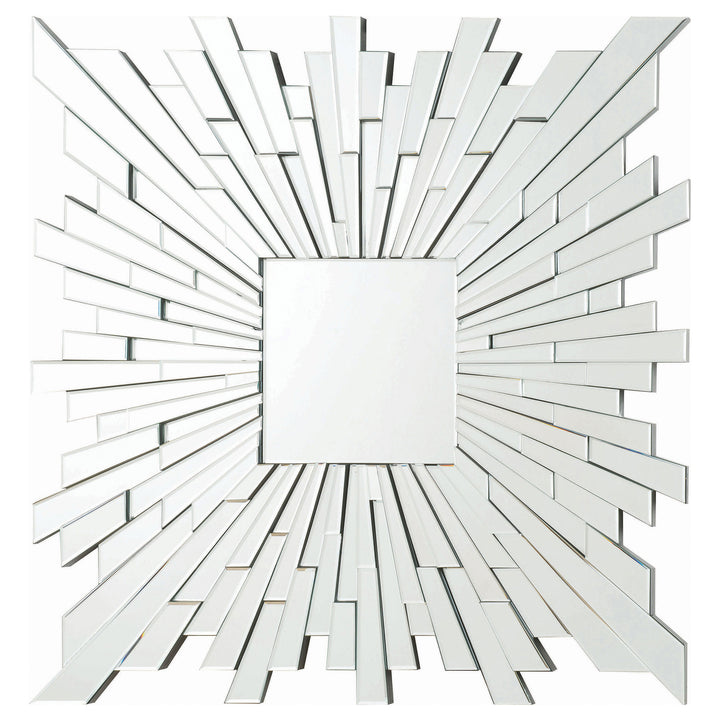 Brantley Square Sunburst Wall Mirror Silver