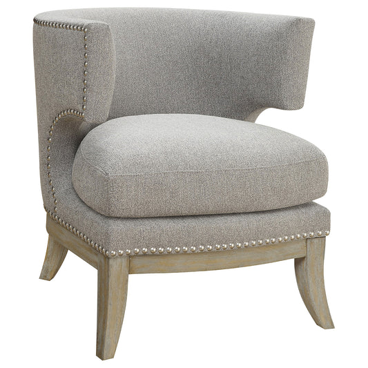 Jordan Dominic Barrel Back Accent Chair Grey and Weathered Grey