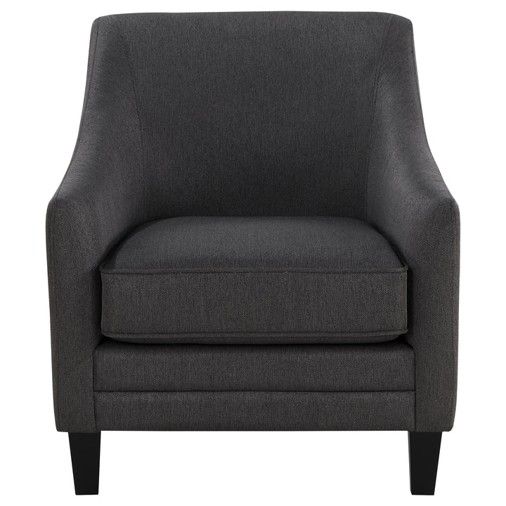 Liam Upholstered Sloped Arm Accent Club Chair Black