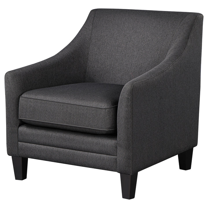 Liam Upholstered Sloped Arm Accent Club Chair Black