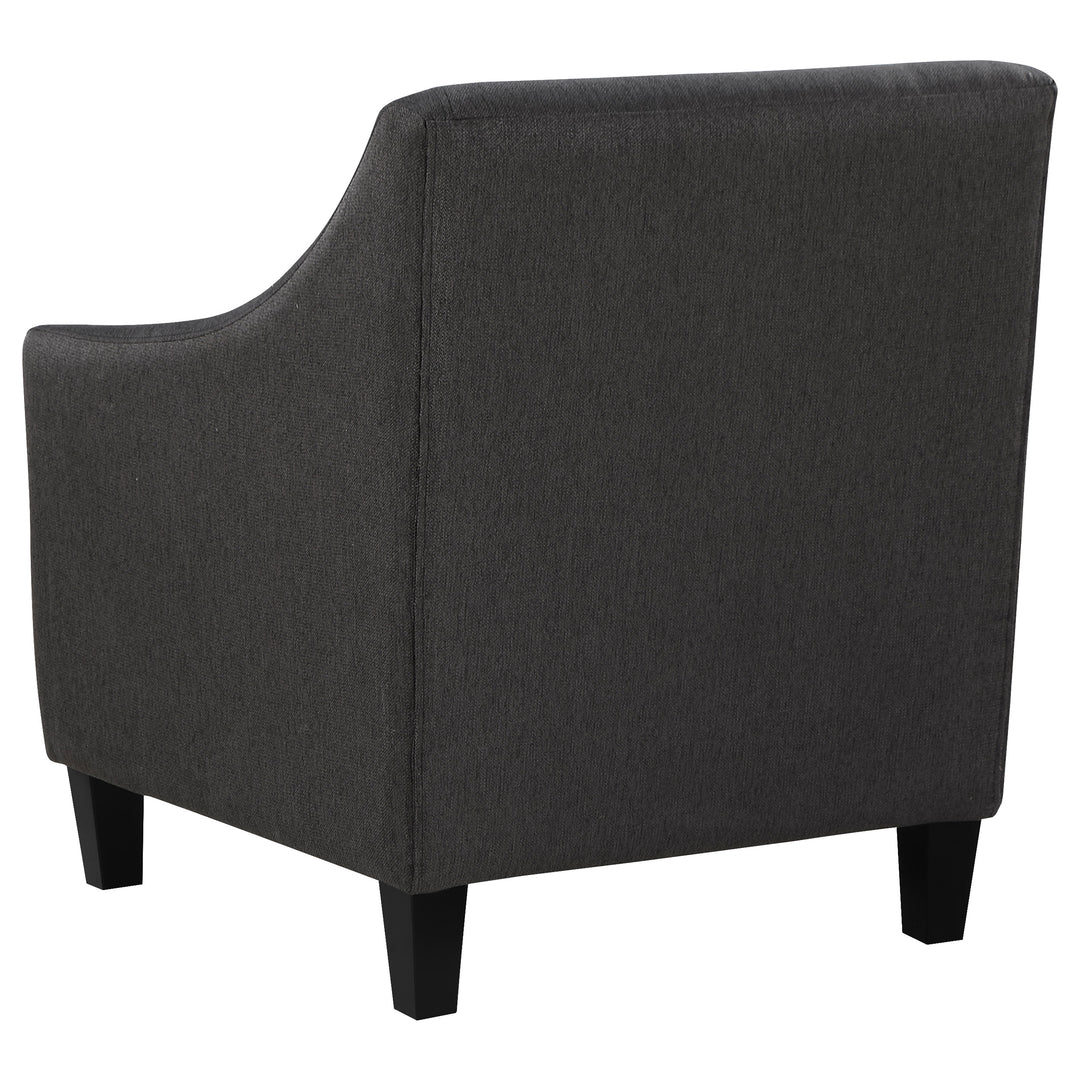 Liam Upholstered Sloped Arm Accent Club Chair Black