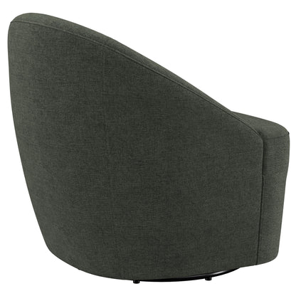 Leon Upholstered Accent Swivel Barrel Chair Hunter Green