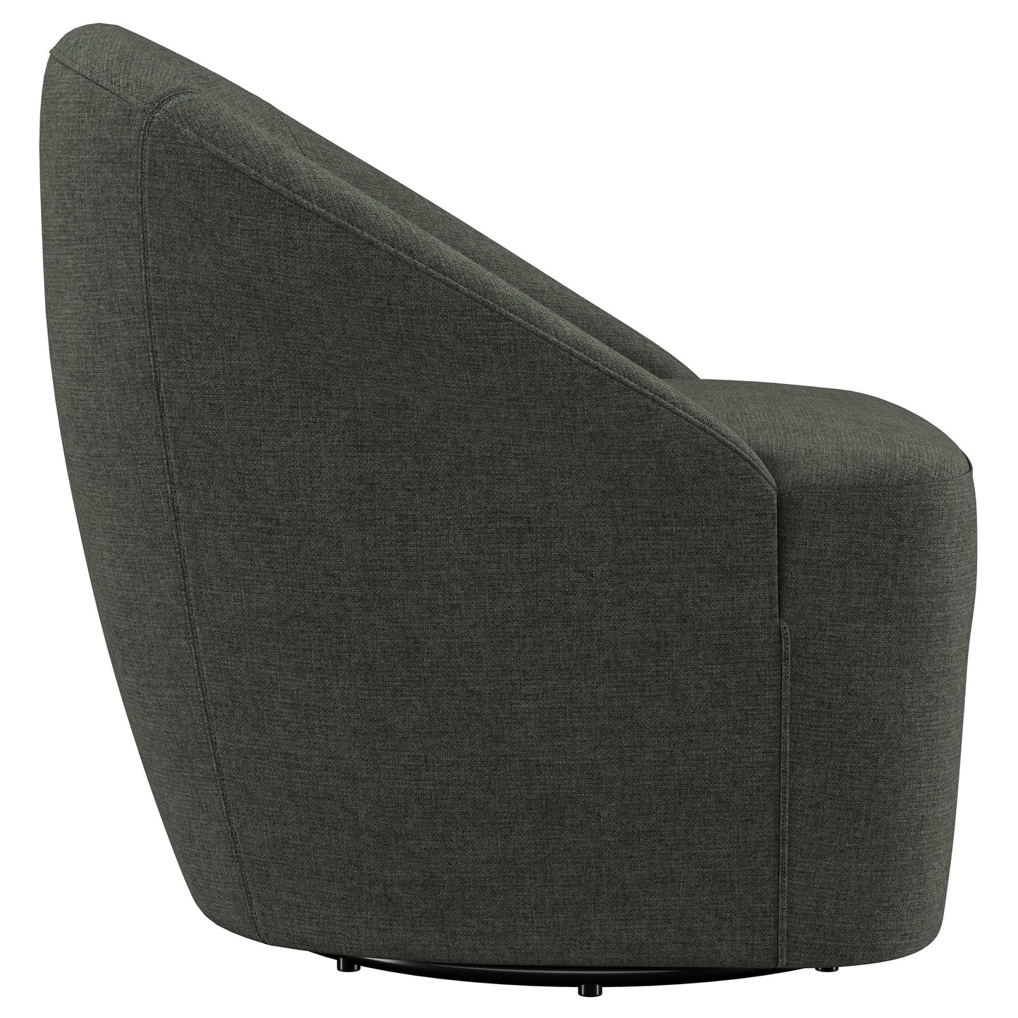 Leon Upholstered Accent Swivel Barrel Chair Hunter Green