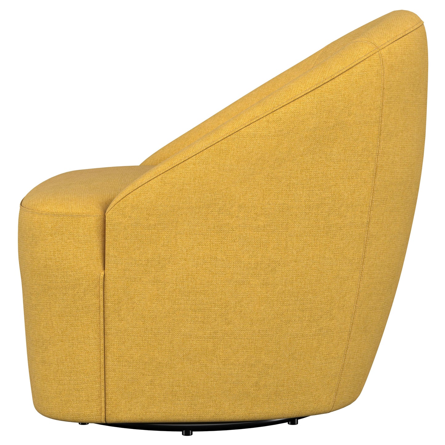 Leon Upholstered Accent Swivel Barrel Chair Mustard Yellow