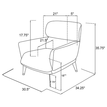 Andrea Heavy Duty High Back Accent Chair Orange