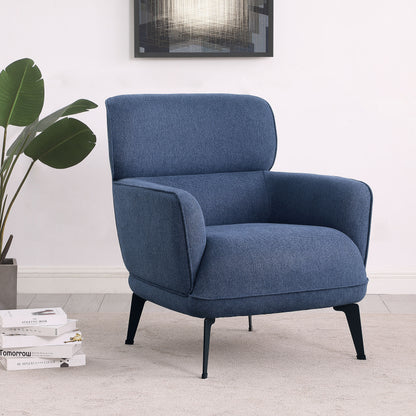 Andrea Heavy Duty High Back Accent Chair Blue