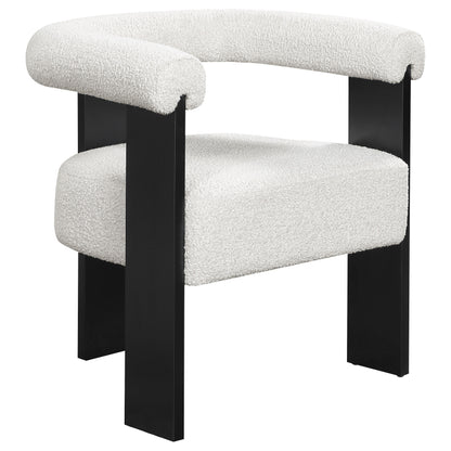 Ramona Boucle Upholstered Accent Side Chair Cream and Black