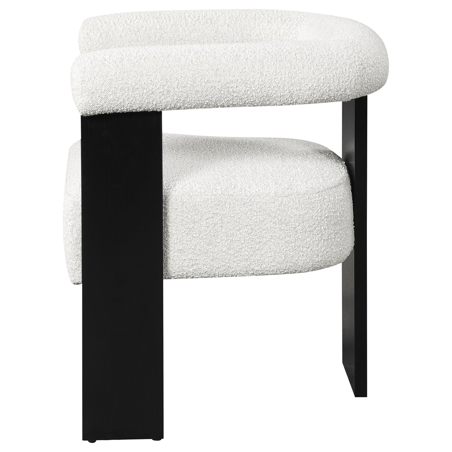 Ramona Boucle Upholstered Accent Side Chair Cream and Black