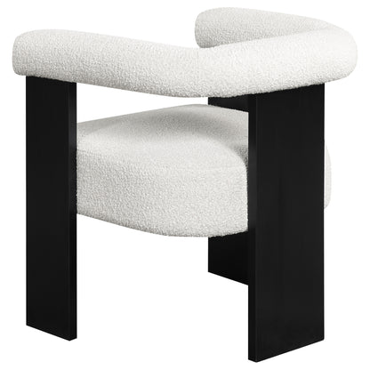 Ramona Boucle Upholstered Accent Side Chair Cream and Black