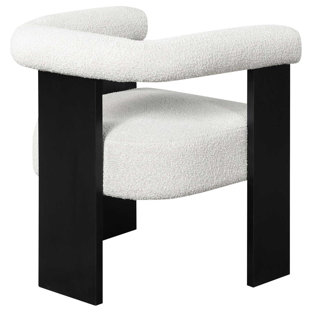 Ramona Boucle Upholstered Accent Side Chair Cream and Black