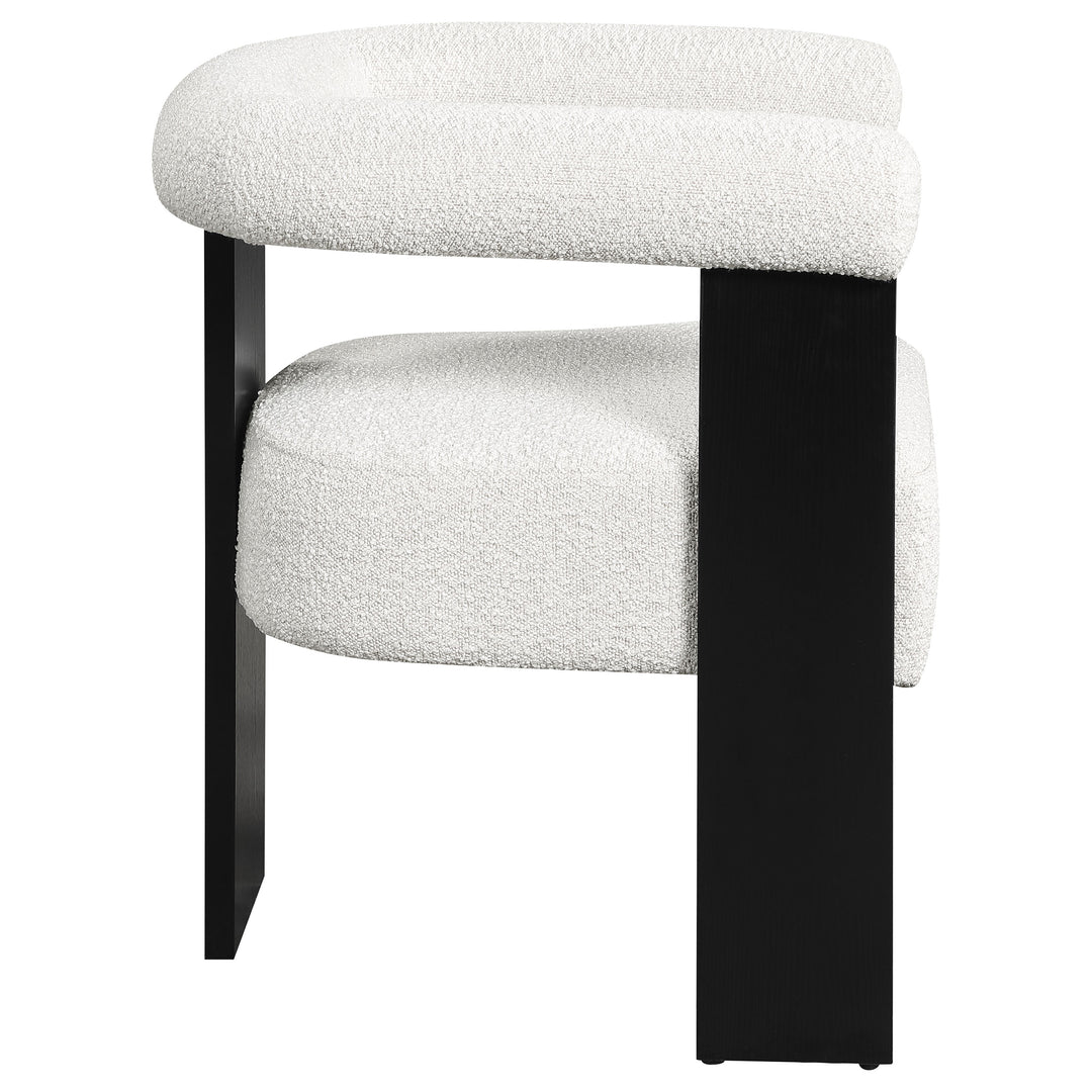 Ramona Boucle Upholstered Accent Side Chair Cream and Black