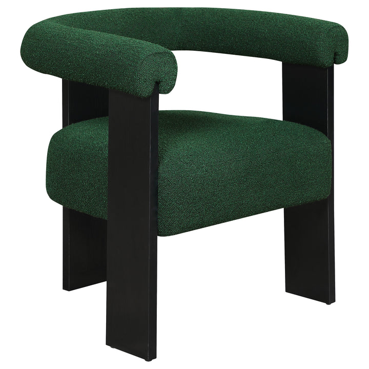 Ramona Boucle Upholstered Accent Side Chair Green and Black