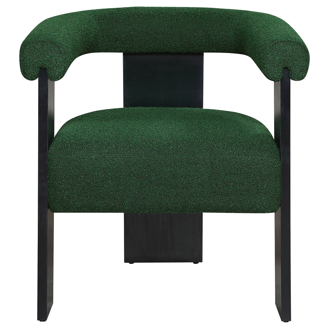 Ramona Boucle Upholstered Accent Side Chair Green and Black