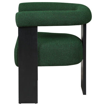 Ramona Boucle Upholstered Accent Side Chair Green and Black