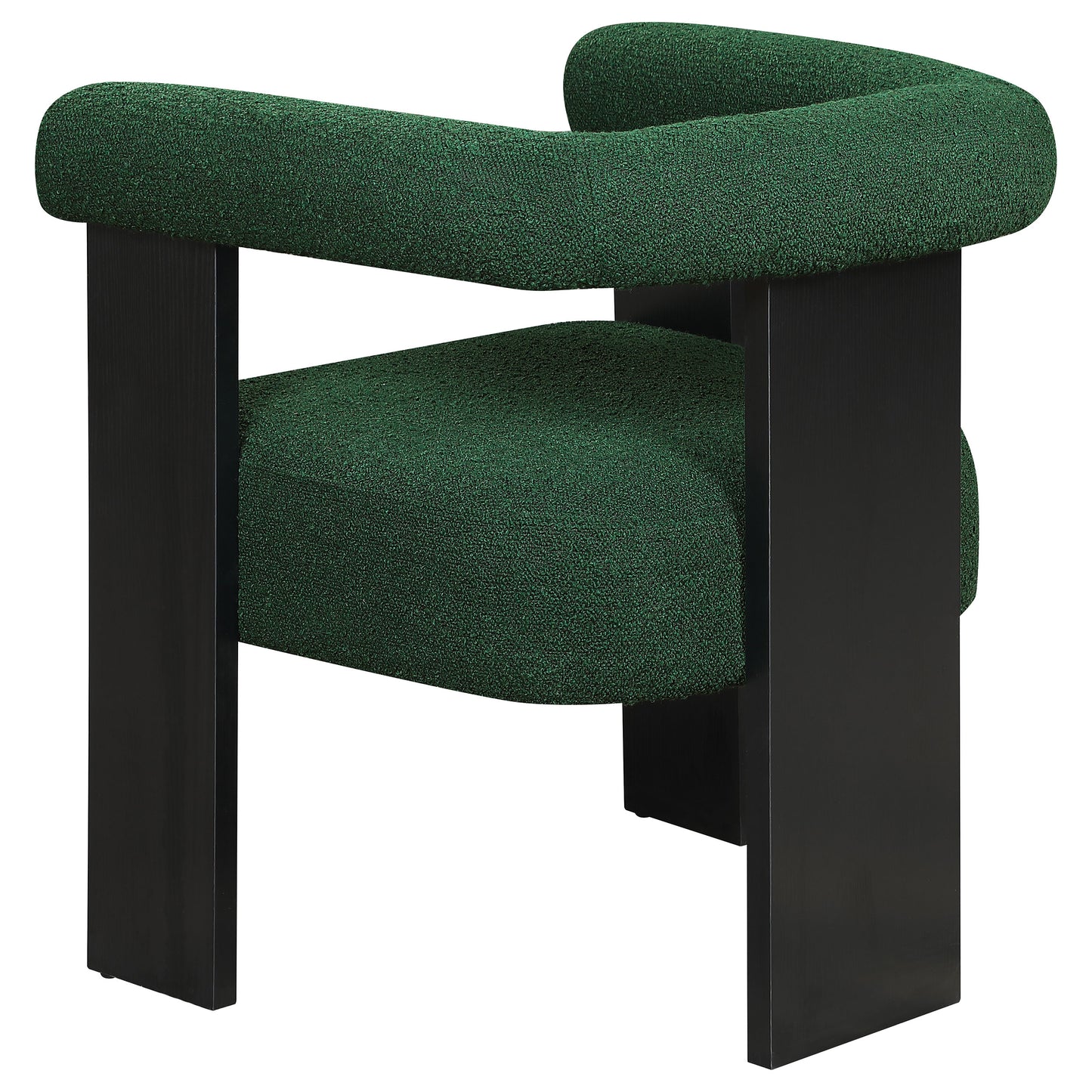 Ramona Boucle Upholstered Accent Side Chair Green and Black