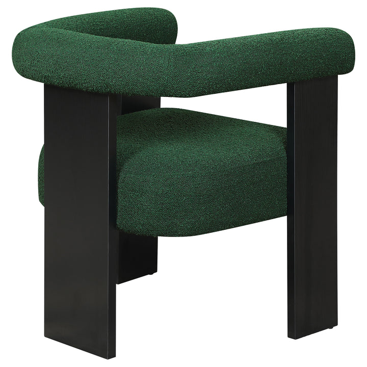 Ramona Boucle Upholstered Accent Side Chair Green and Black