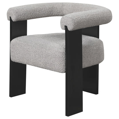 Ramona Boucle Upholstered Accent Side Chair Taupe and Black