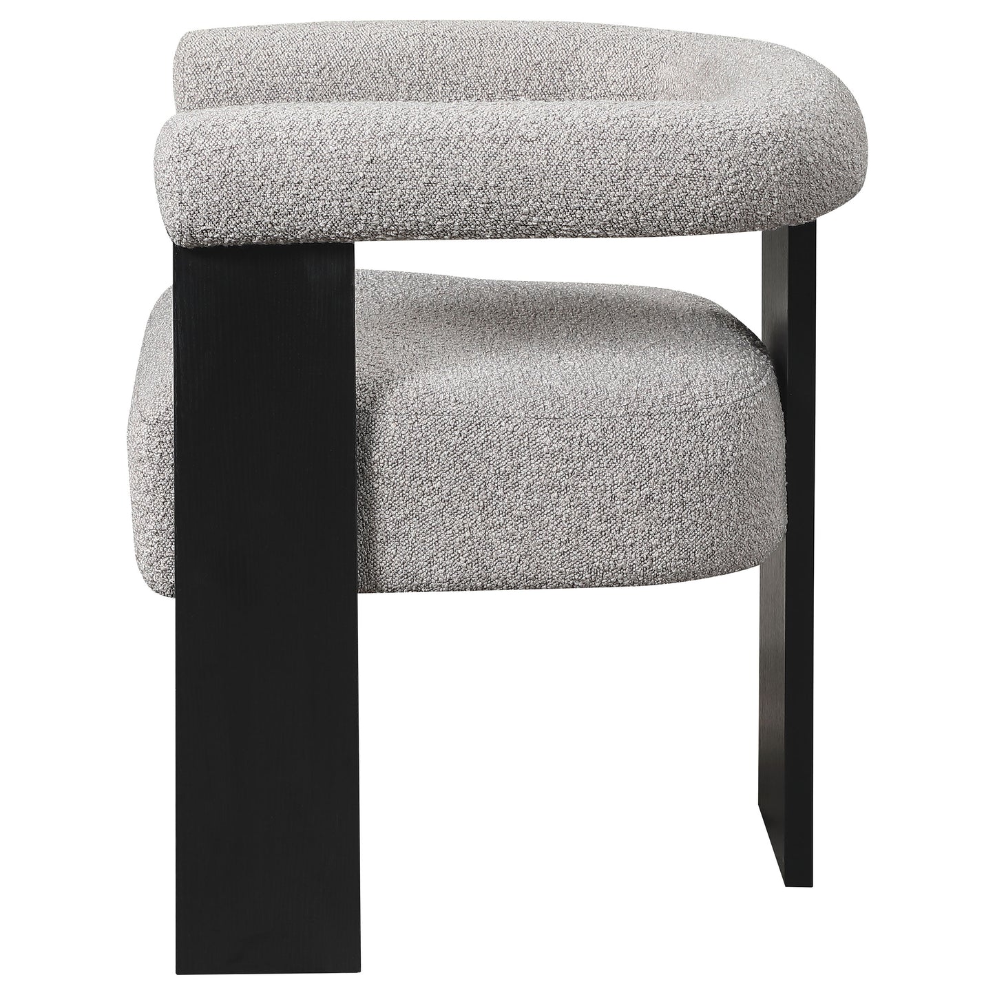 Ramona Boucle Upholstered Accent Side Chair Taupe and Black