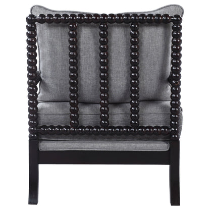 Blanchett Cushion Back Accent Chair Grey and Black