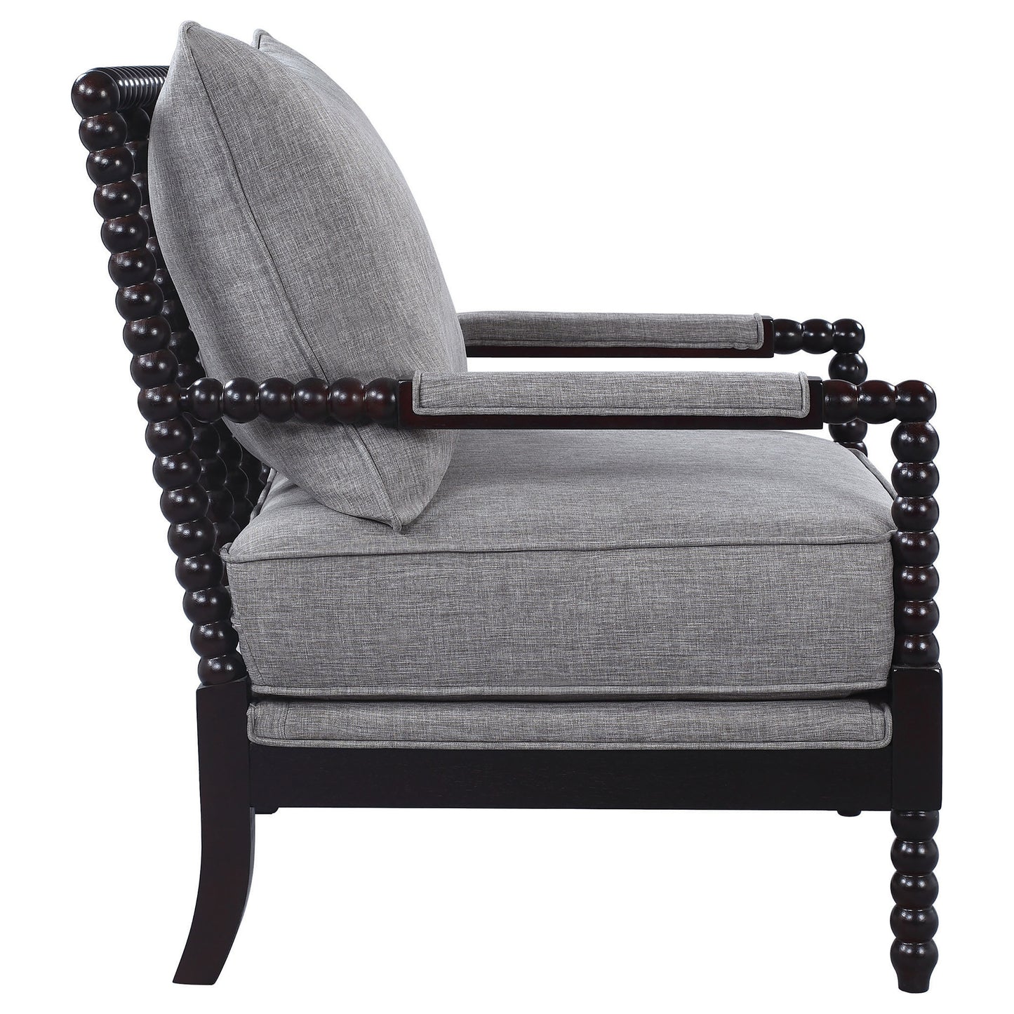 Blanchett Cushion Back Accent Chair Grey and Black