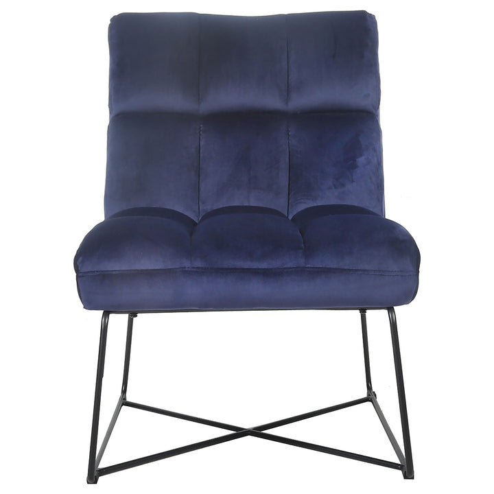 Lux Armless Upholstered Accent Chair Midnight Blue