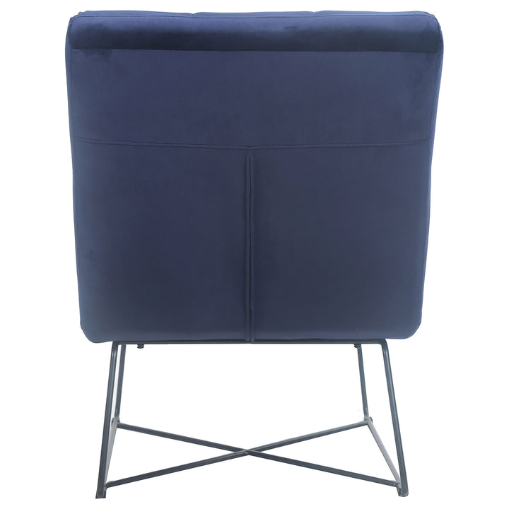 Lux Armless Upholstered Accent Chair Midnight Blue