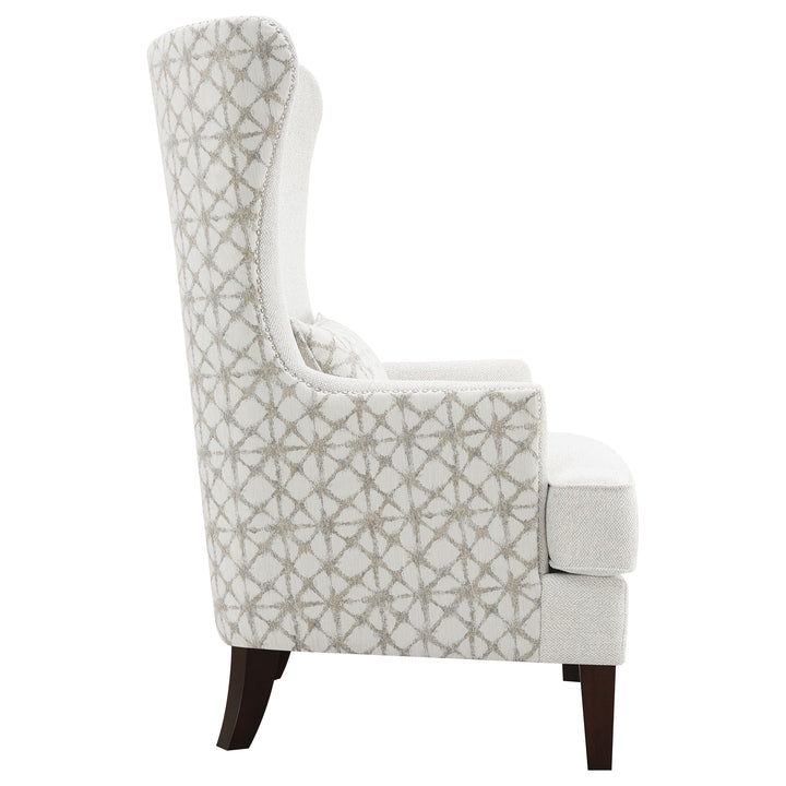 Pippin Upholstered Wingback Accent Chair Latte