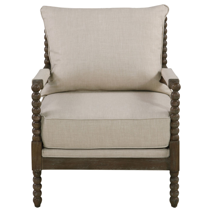 Blanchett Cushion Back Accent Chair Beige and Natural