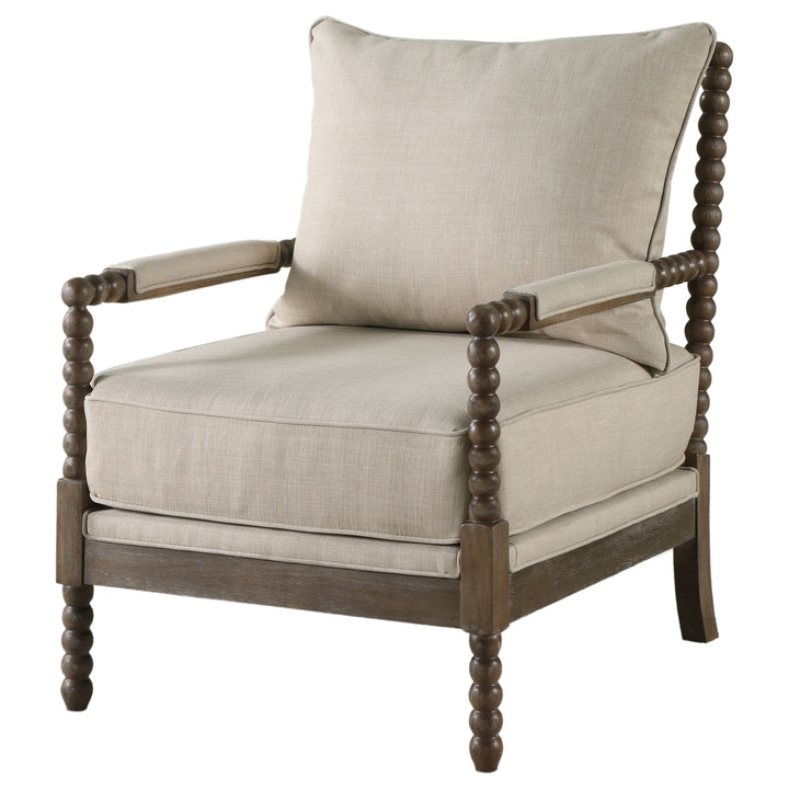 Blanchett Cushion Back Accent Chair Beige and Natural