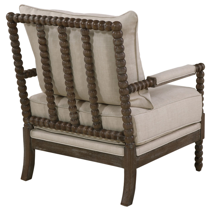 Blanchett Cushion Back Accent Chair Beige and Natural