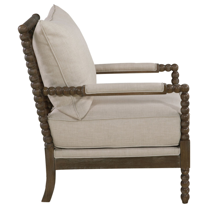 Blanchett Cushion Back Accent Chair Beige and Natural