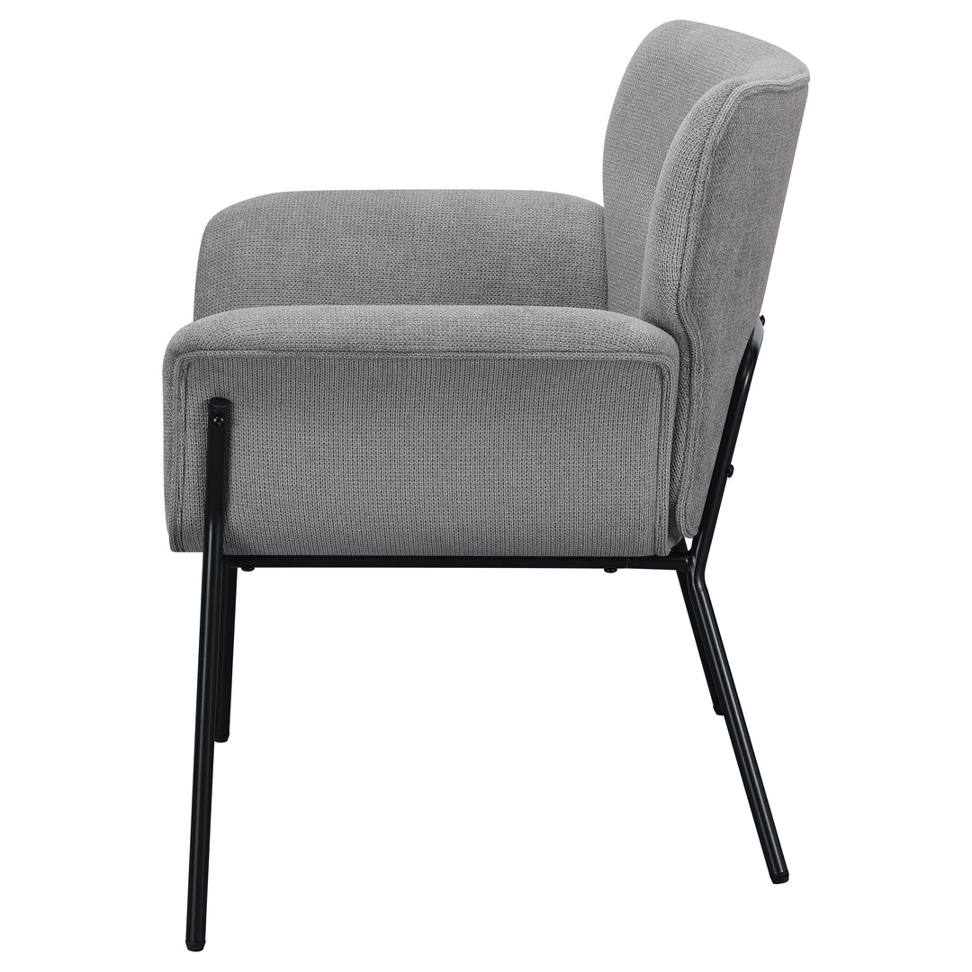 Davina Upholstered Flared Arms Accent Chair Ash Grey