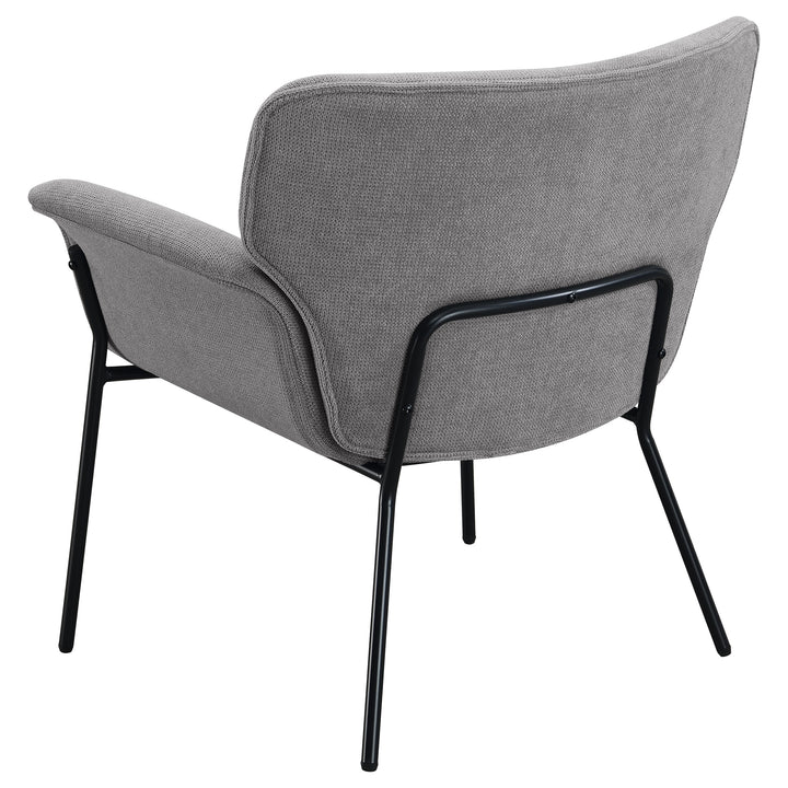 Davina Upholstered Flared Arms Accent Chair Ash Grey