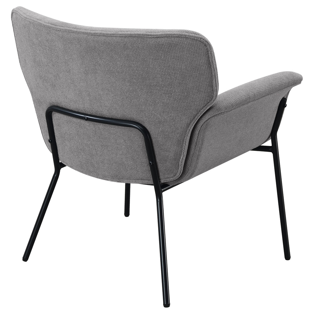 Davina Upholstered Flared Arms Accent Chair Ash Grey