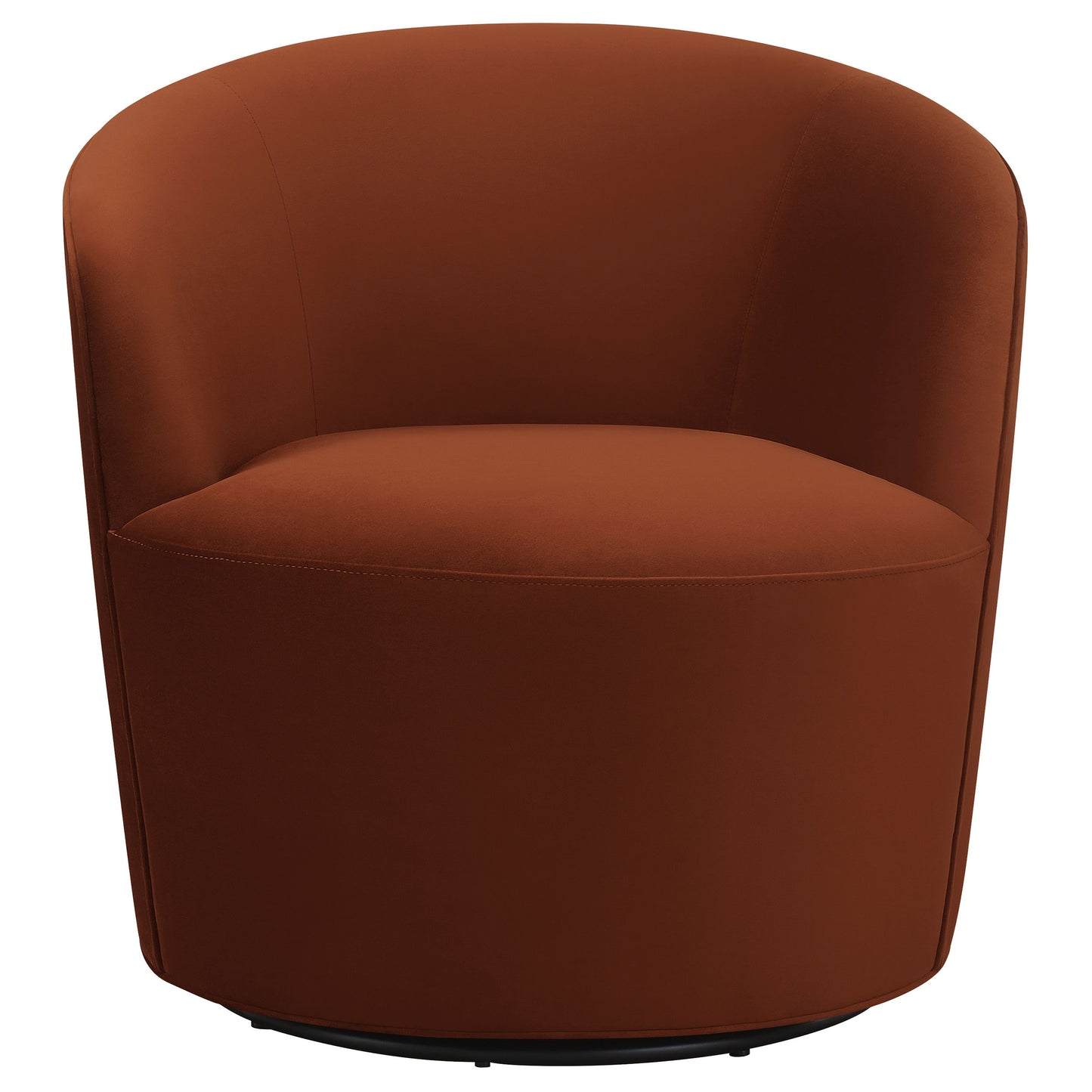 Joyce Sloped Arms Swivel Chair Burnt Orange