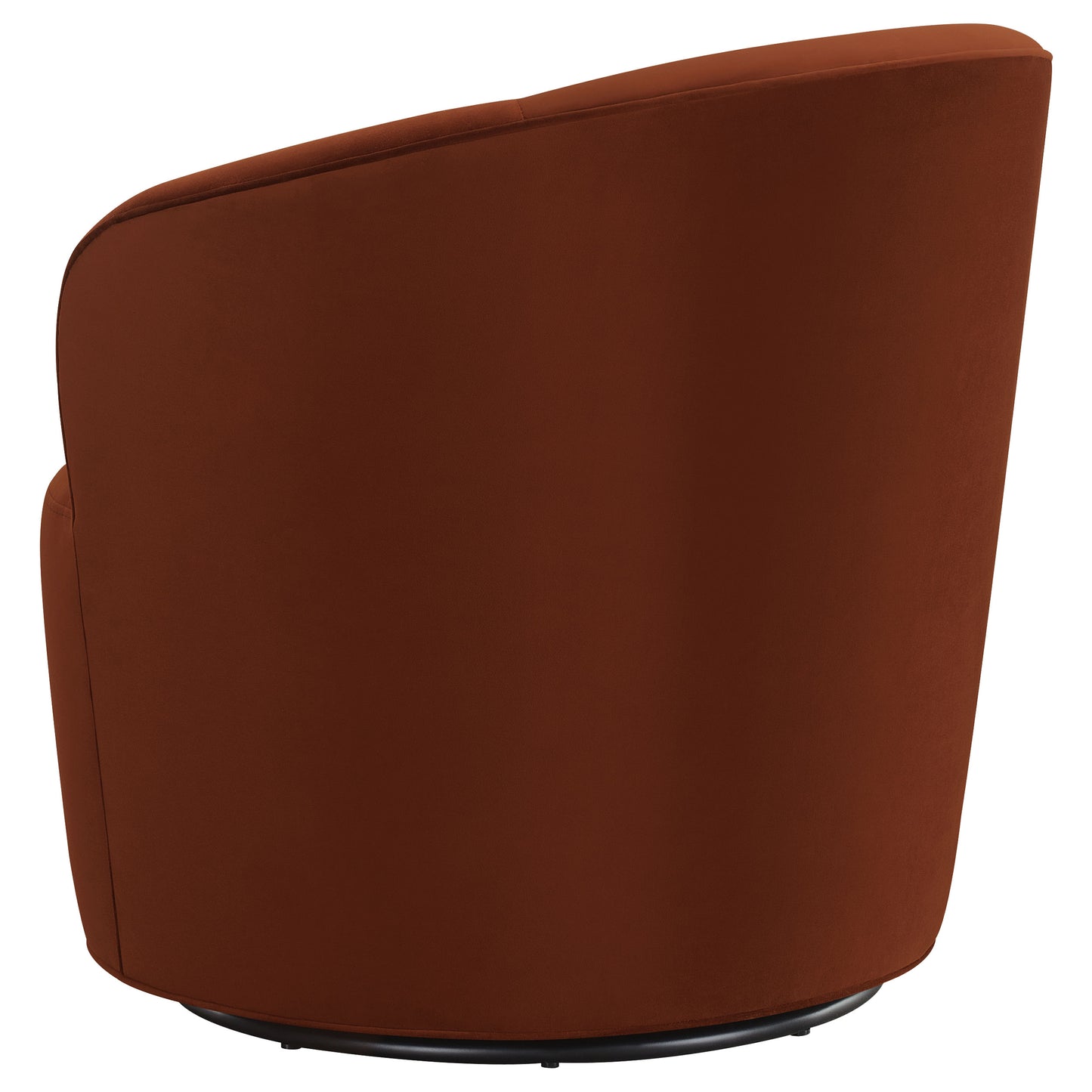 Joyce Sloped Arms Swivel Chair Burnt Orange