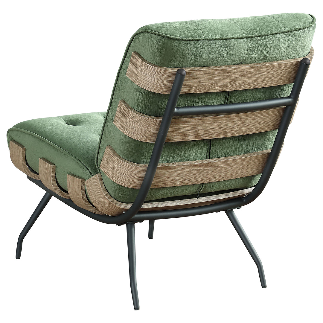 Aloma Armless Tufted Accent Chair Green