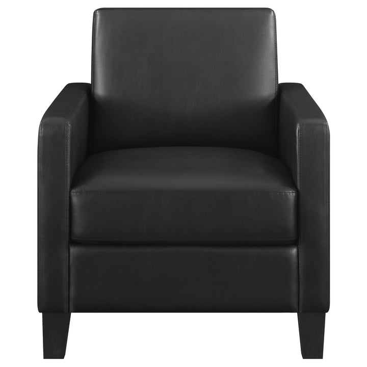 Julio Upholstered Accent Chair with Track Arms Black