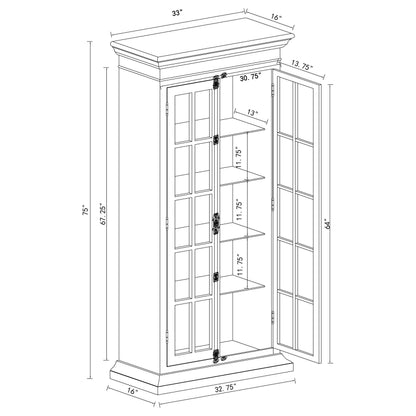 Toni 2-door Tall Cabinet Antique White