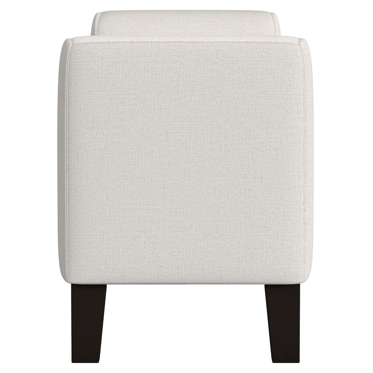 Rex Upholstered Accent Bench with Raised Arms Vanilla