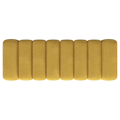 Summer Upholstered Channel Tufted Accent Bench Mustard Yellow