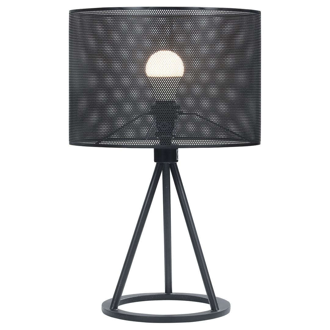 Chapin Metal Mesh Shade Table Lamp Matte Black