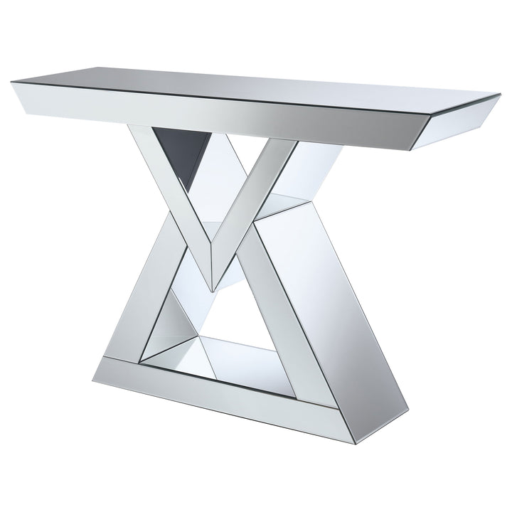 Cerecita Console Table with Triangle Base Clear Mirror