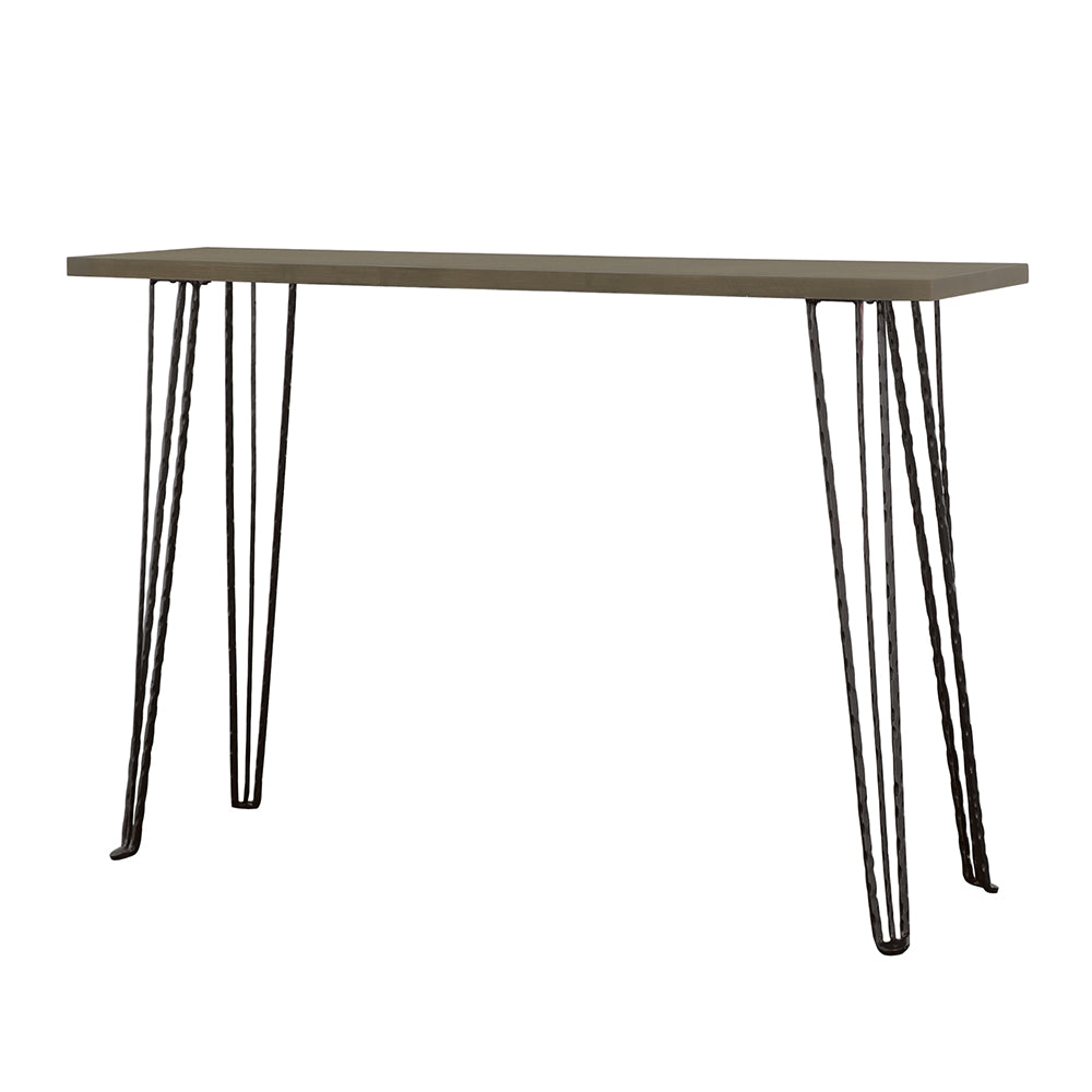 Neville Rectangular Console Table Concrete and Black